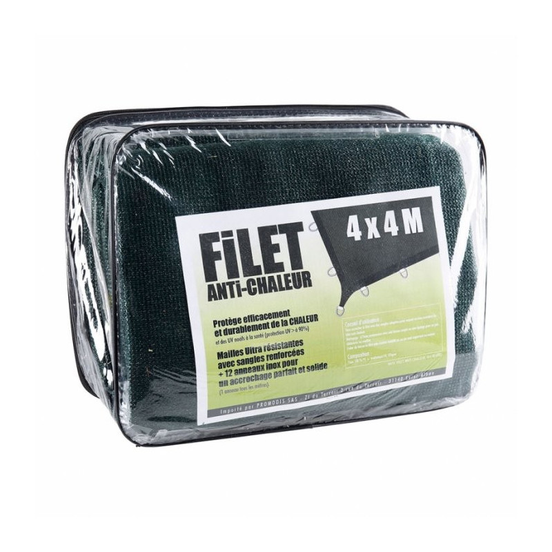 FILET ANTI CHALEUR 4m X 4m vert surplus militaire LOOK KAKI Var armurerie