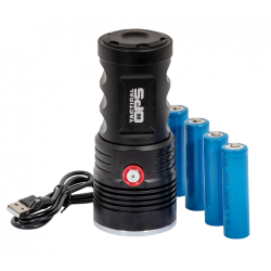 LAMPE LED1807 - 5 MODES 5000 LUMENS ARMURERIE SURPLUS MILITAIRE LOOK KAKI