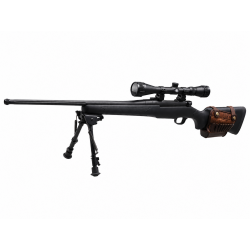 CARABINE MOSSBERG PATRIOT SYNTHÉTIQUE CAL.308 WIN + LUNETTE + BIE PIED+CHARGEUR+MUNITIONS