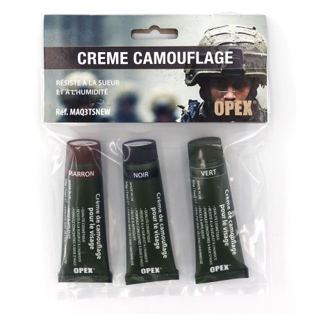TUBES DE CAMOUFLAGE (SET DE 3 TUBES) armurerie surplus militaire LOOK KAKI